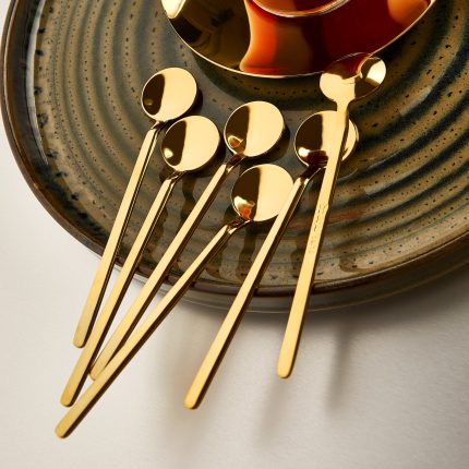 DURU 6 Parça Çay Kaşığı Titanyum Gold